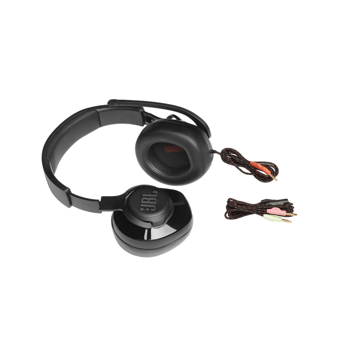 JBL Quantum 200 - Black - Wired over-ear gaming headset with flip-up mic - Detailshot 7 image number null